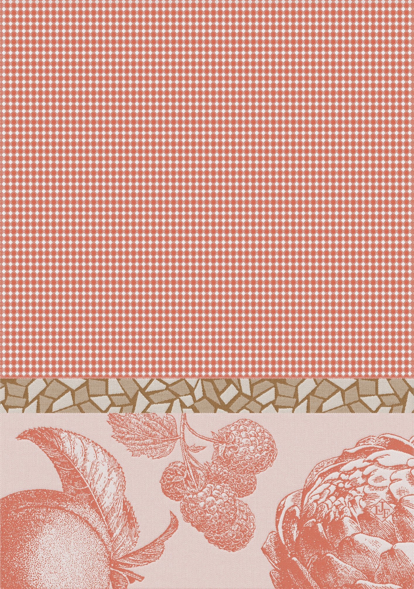 Jacquard Français "De Saison Fruits" (Apricot), Cotton hand towel.