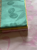 Jacquard Français "Macarons" (Mint), Woven cotton tea towel. Made in France