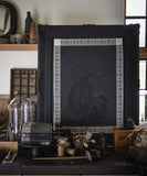 Jacquard Français "Curiosites - Minerales" (Grey), Woven cotton tea towel. Made in France.