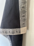 Jacquard Français "Curiosites - Minerales" (Grey), Woven cotton tea towel. Made in France.