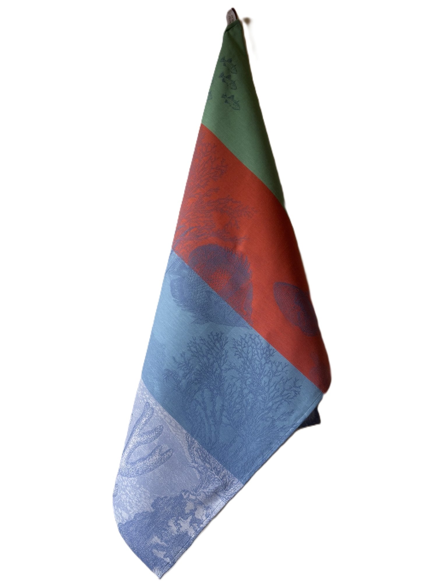 Jacquard Français "Sous L’Ocean" (Marin), Woven cotton tea towel. Made in France. - Home Landing