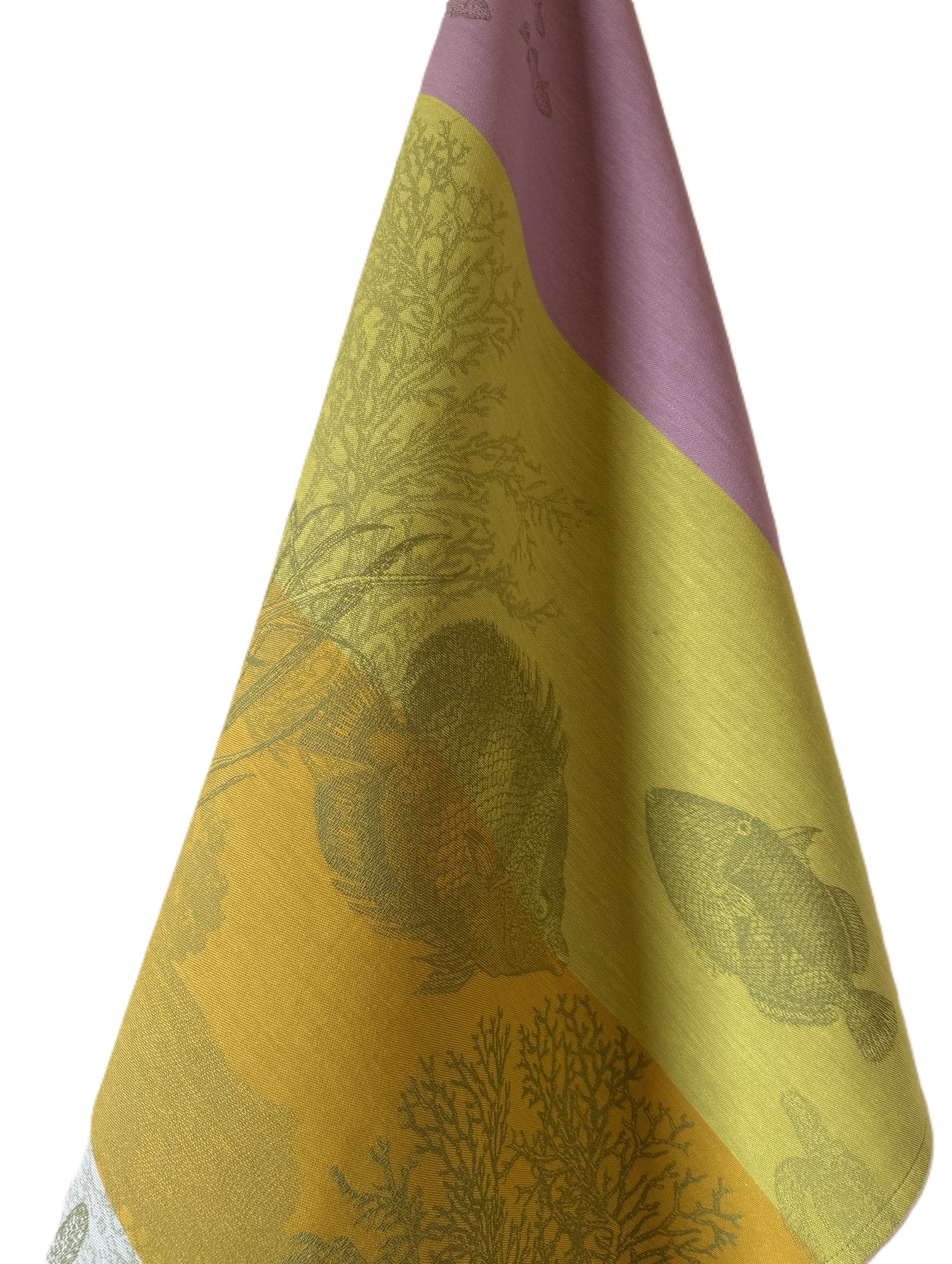 Jacquard Français "Sous L’Ocean" (Anemone), Woven cotton tea towel. Made in France. - Home Landing