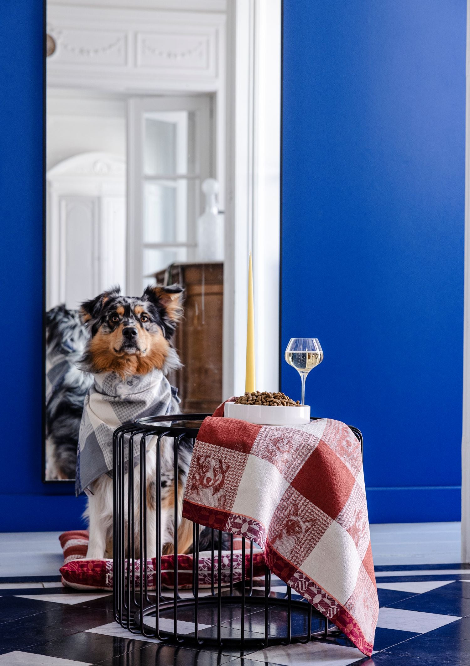Jacquard Français "Truffes" (Brown), Woven cotton tea towel. Made in France.
