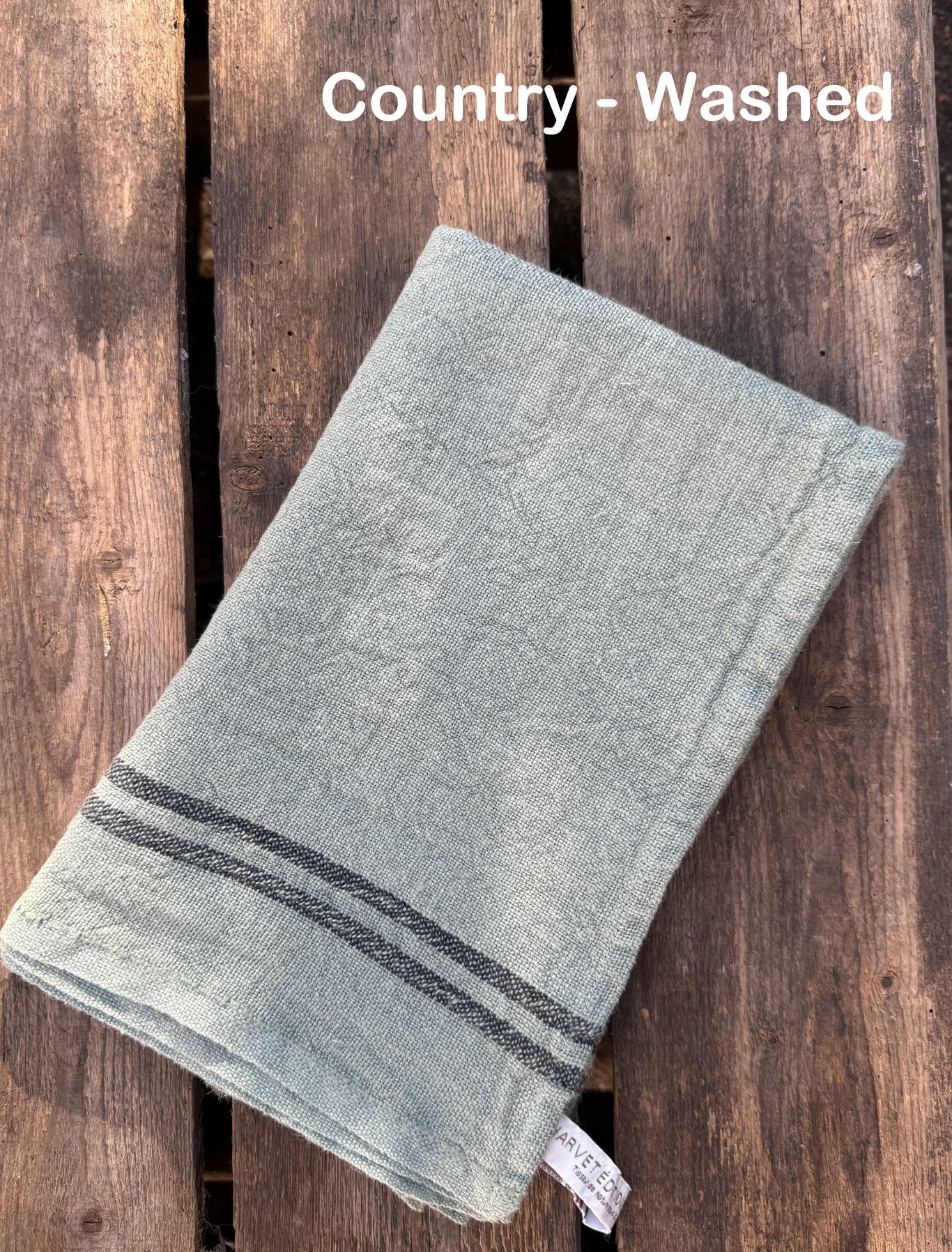 Charvet Editions "Country Washed & Dyed" (Laurier), Natural woven linen tea towel. Made in France. - Home Landing
