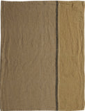 Charvet Éditions "Dublin - Bronze", Rustic woven linen tea towel. Made in France.