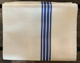 Charvet Éditions "Piano" (Blue), Washed, woven linen union tea towel. France.
