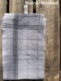 Charvet Éditions "Bistro" (Breton), Natural woven linen tea towel. Made in France.