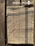 Charvet Éditions "Bistro" (Bronze), Natural woven linen tea towel. Made in France.