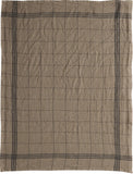 Charvet Éditions "Bistro" (Châtaigne), Natural woven linen tea towel. Made in France.