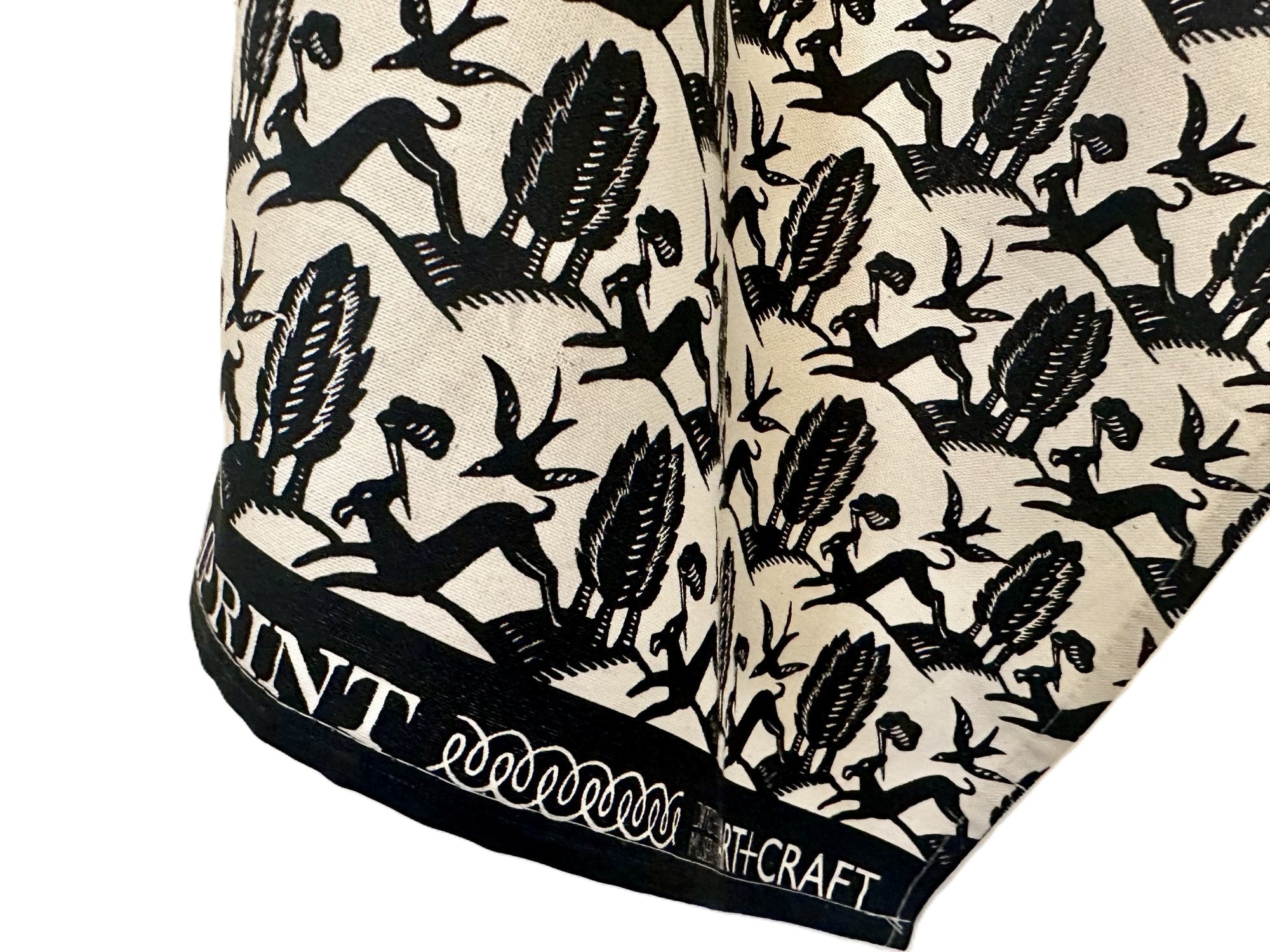 Cambridge Imprint "Ditchling Hound", Pure cotton tea towel. Printed in the UK.