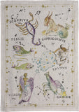 Tessitura Toscana Telerie, “Signs of the Zodiac - Two”, Pure linen printed tea towel.