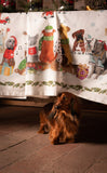 Tessitura Toscana Telerie, “Jingle Woof”, Pure cotton printed tablecloth.