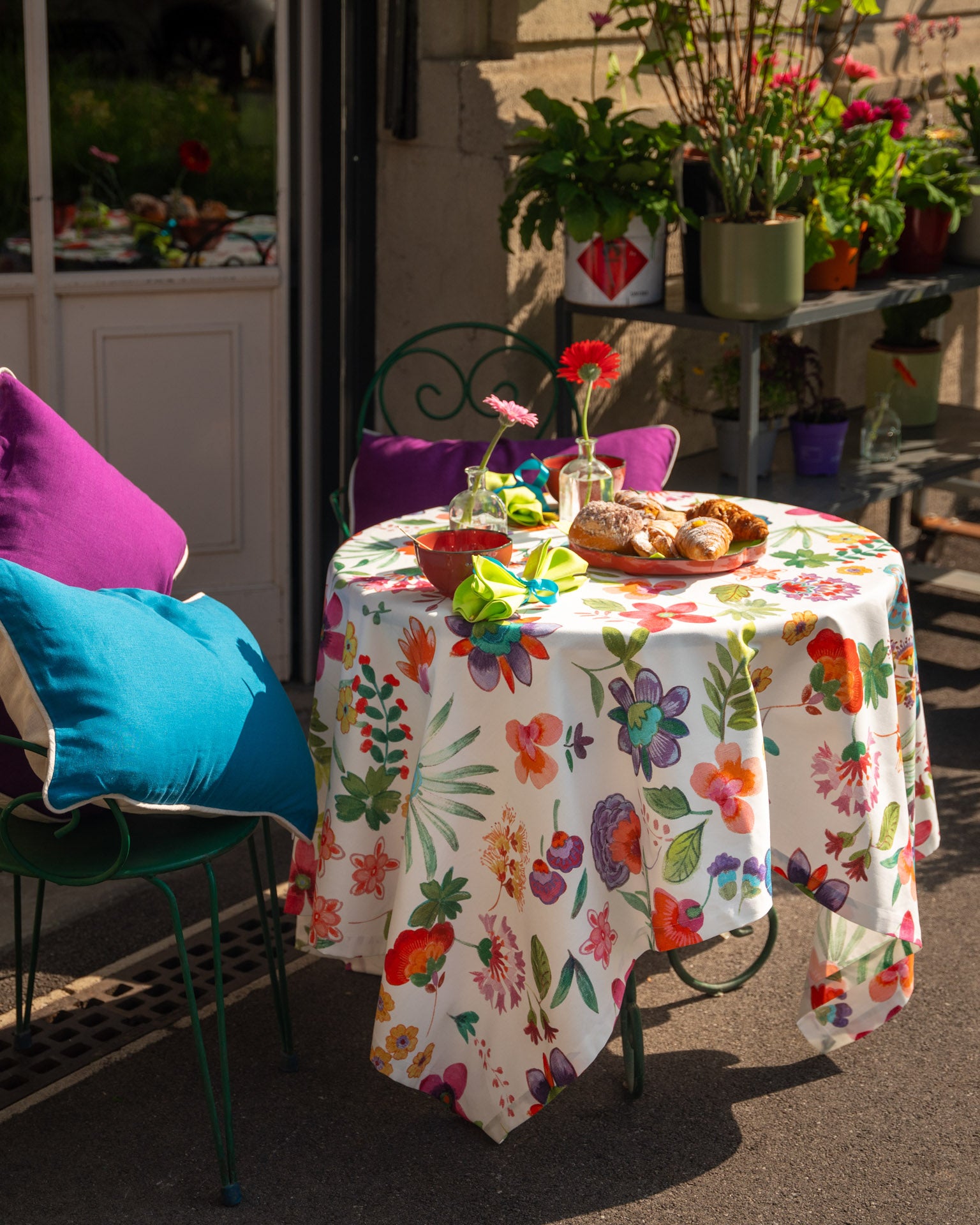 Tessitura Toscana Telerie, “Carel”, Pure cotton printed tablecloth.