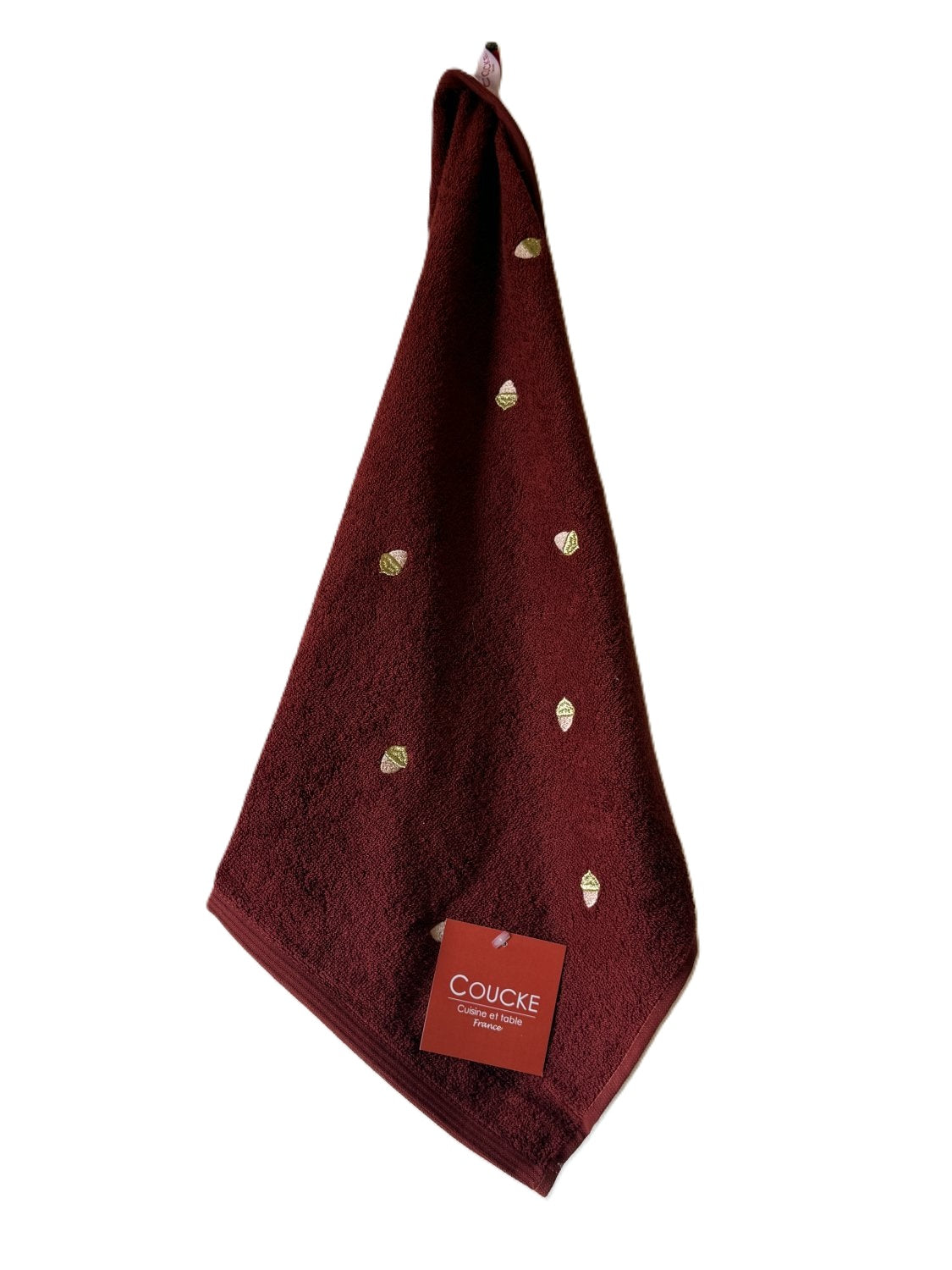 Coucke "Charmes d' Automne", Cotton terry hand towel. Designed in France.