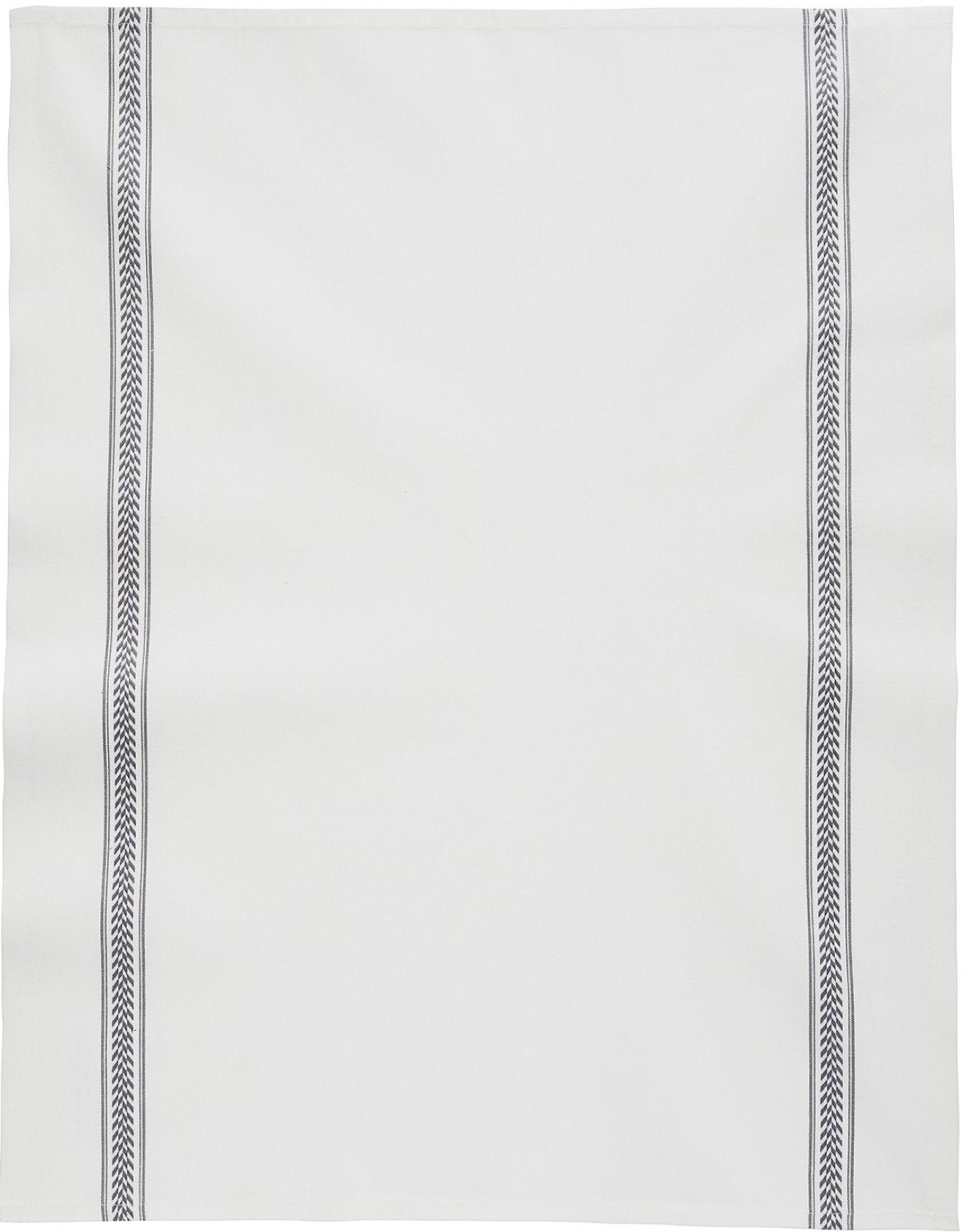 Charvet Editions "EPI - Grey", white woven cotton tea towel. Made in France. - Home Landing