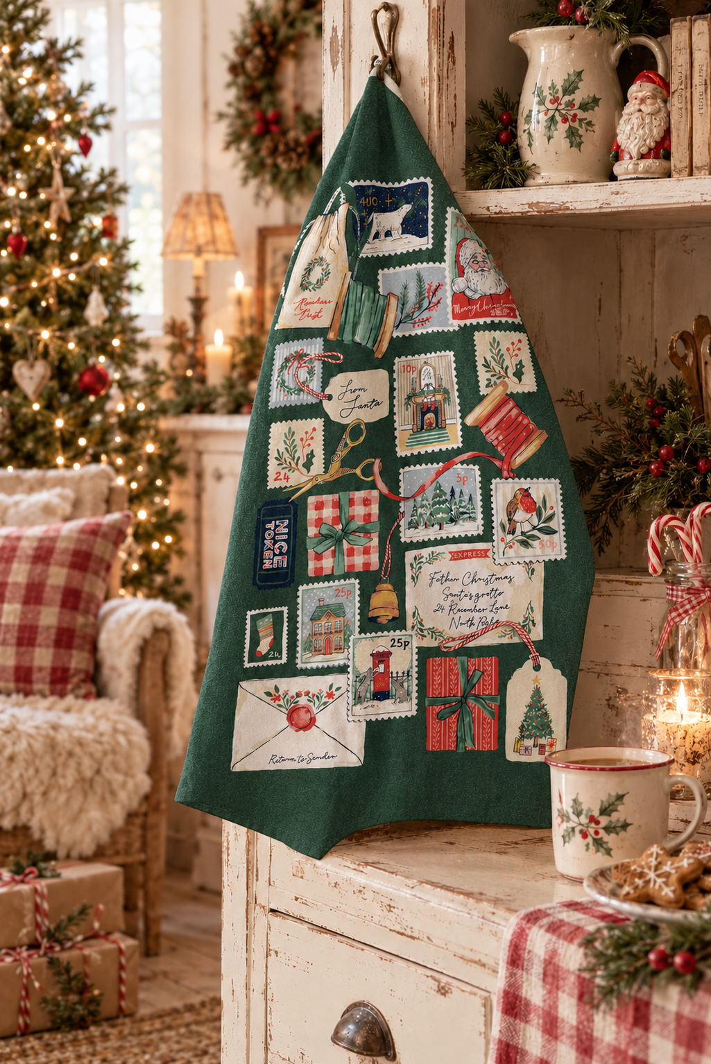 Ulster Weavers "Letters to Santa", Printed cotton tea towel.