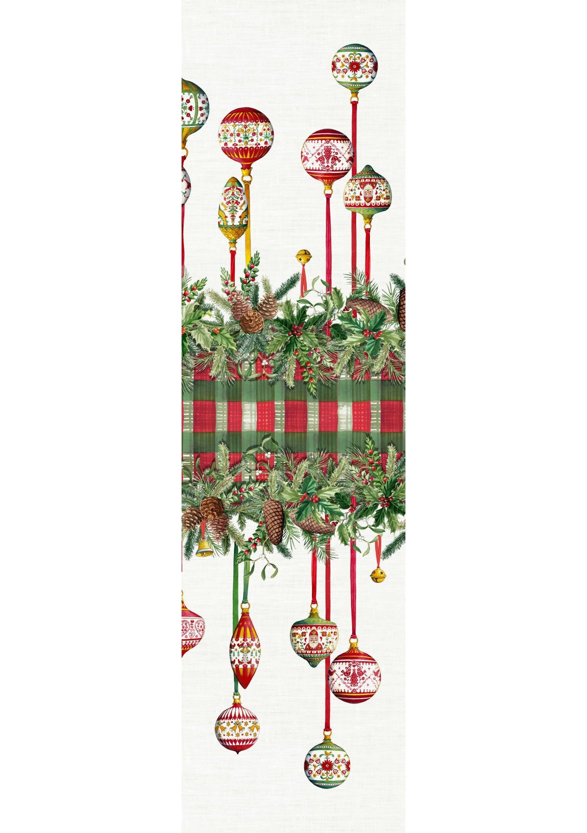 Tessitura Toscana Telerie, “Pinoel”, Pure cotton printed table runner.
