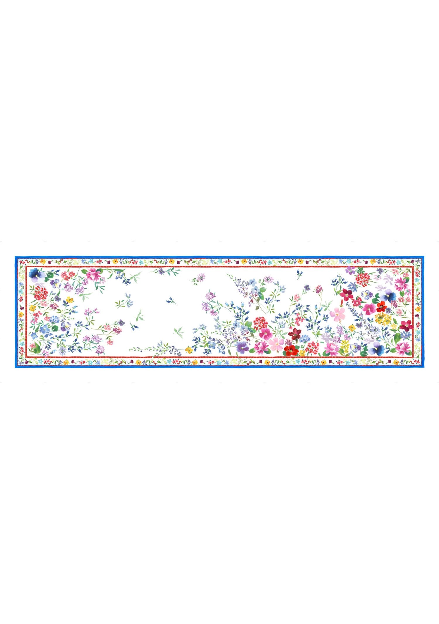 Tessitura Toscana Telerie, “Primula”, Pure linen printed table runner.