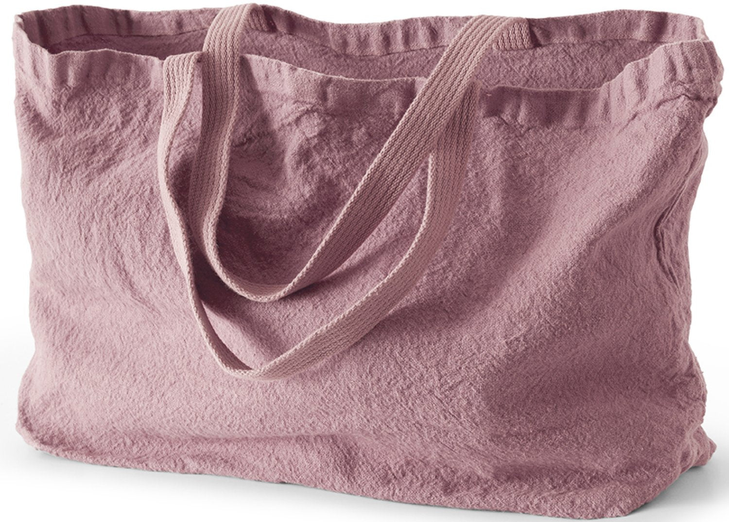 Charvet Éditions "Doudou Bag" (Mauve), Natural linen bag. Made in France.