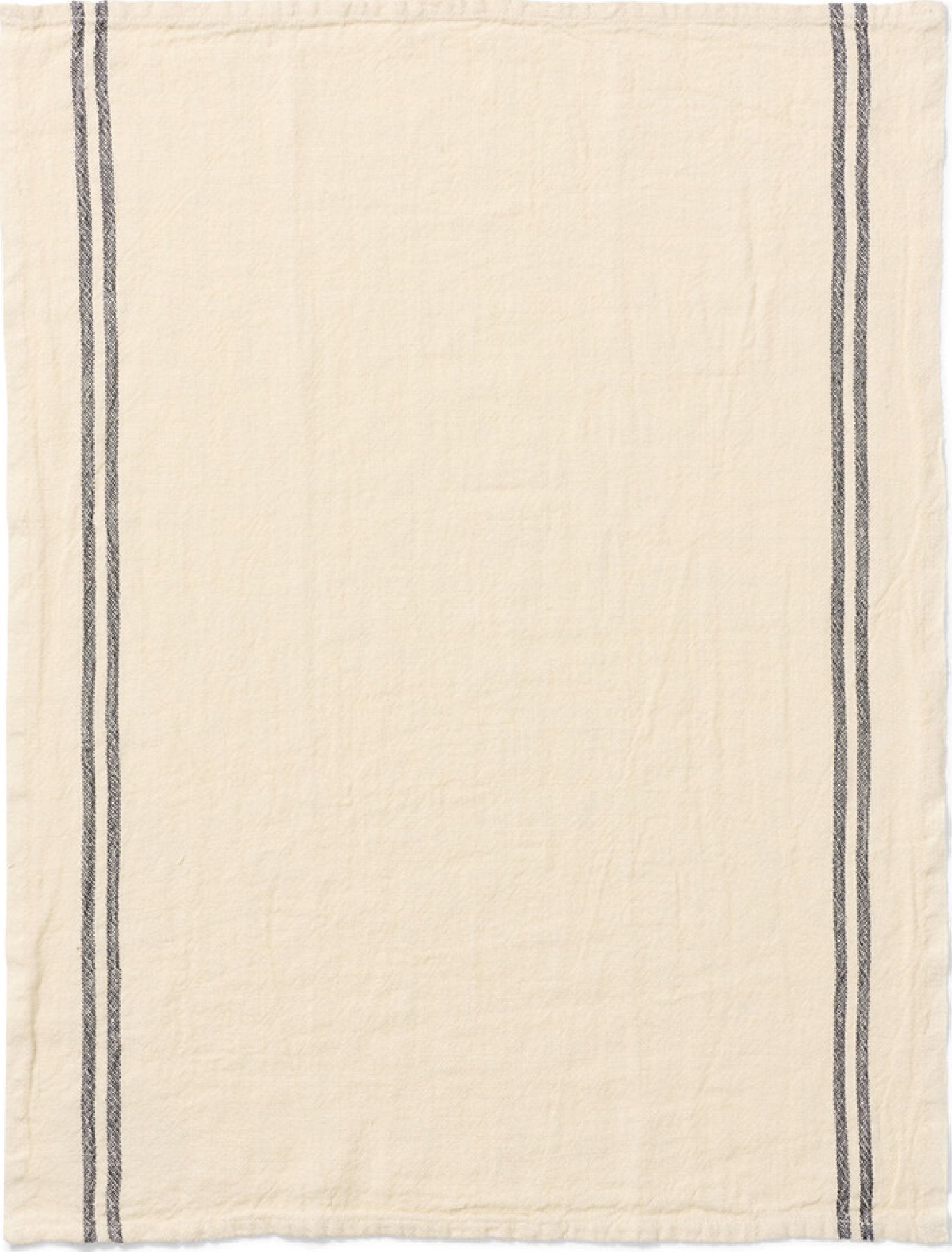 Charvet Editions "Country Washed & Dyed" (Ivoire), Natural woven linen tea towel. Made in France. - Home Landing