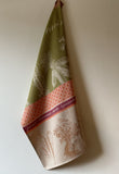Coucke "Legumes Racines", Woven cotton tea towel. Designed in France.