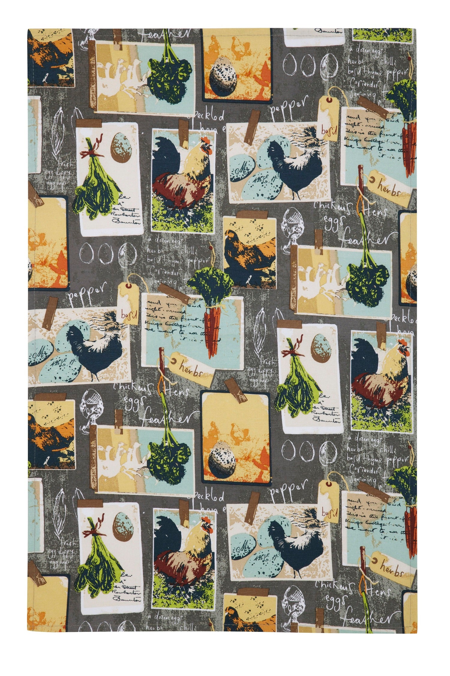 Ulster Weavers, "Chalkboard Chickens", Pure cotton printed tea towel. - Home Landing