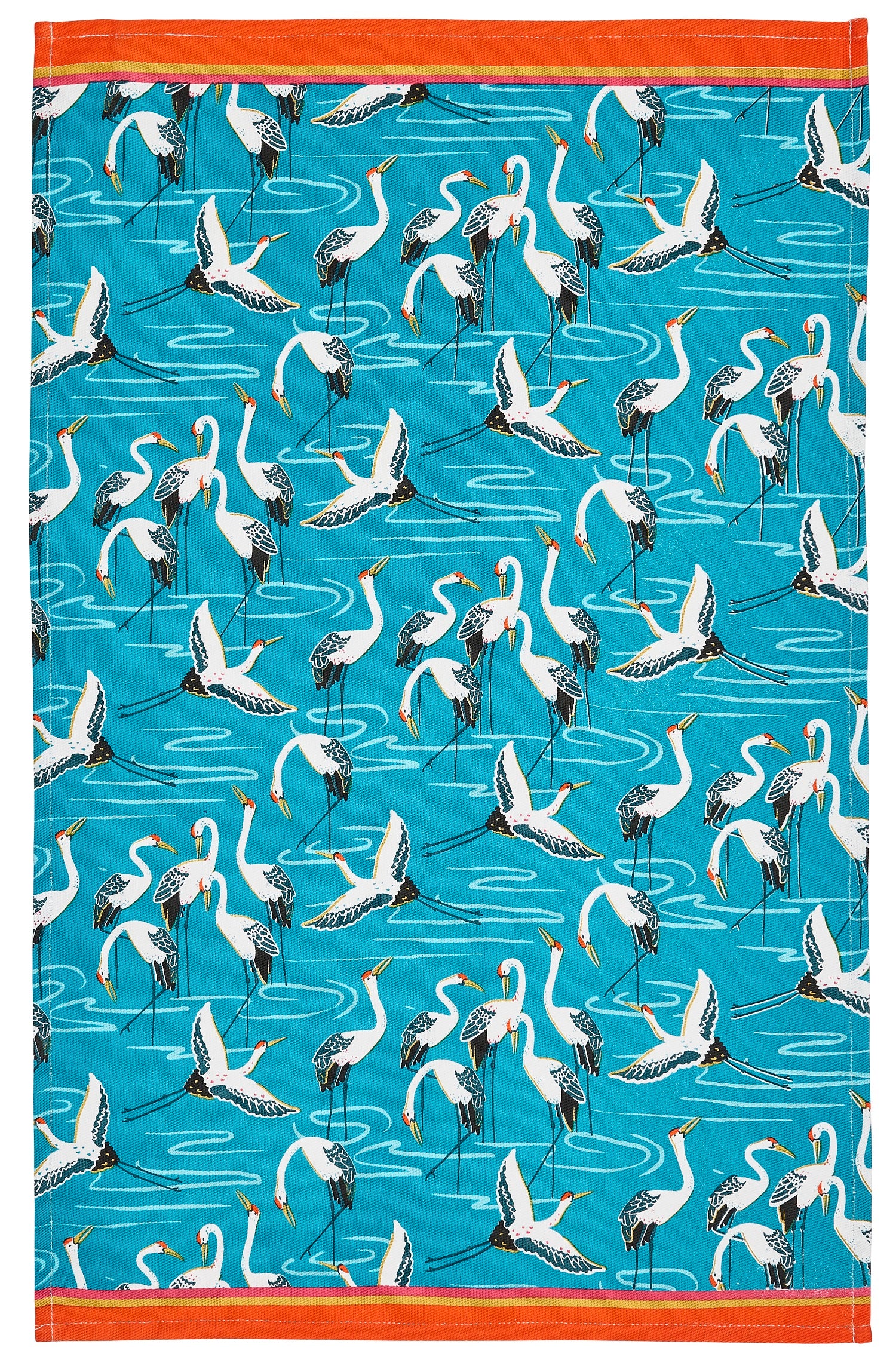 Ulster Weavers, "Cranes", Pure cotton printed tea towel. - Home Landing