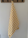 Ulster Weavers, "Gingham Yellow", Woven cotton tea towel.