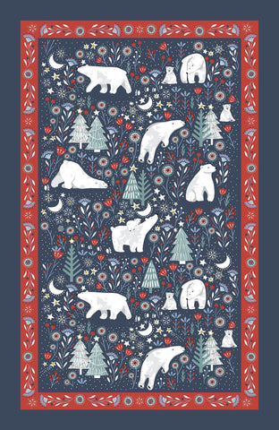 Ulster Weavers, "Polar Bear", Pure cotton printed tea towel