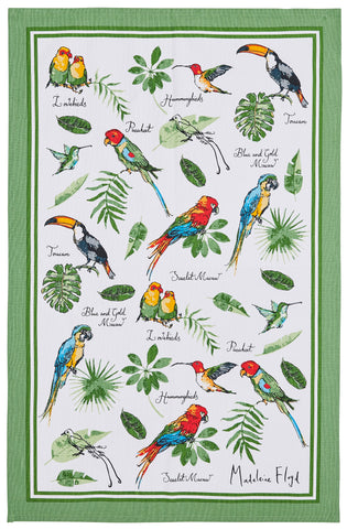 Ulster Weavers, "Tropical Birds" by Madeleine Floyd, Pure cotton printed tea towel - Home Landing
