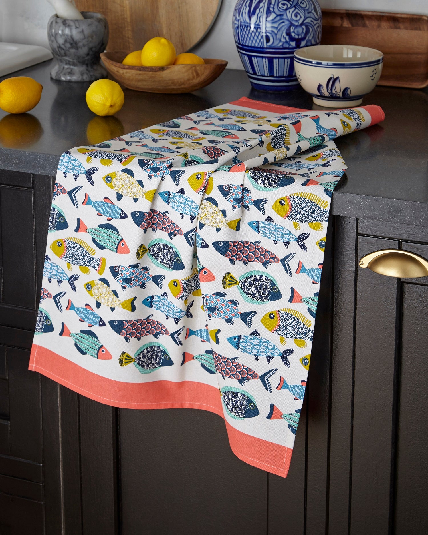 Ulster Weavers, "Aquarium", Pure cotton printed tea towel. - Home Landing