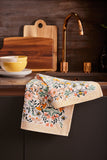 Ulster Weavers, "Bee Bloom", Printed recycled cotton tea towel.