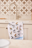 Ulster Weavers, "Coastal Birds", Printed recycled cotton tea towel.