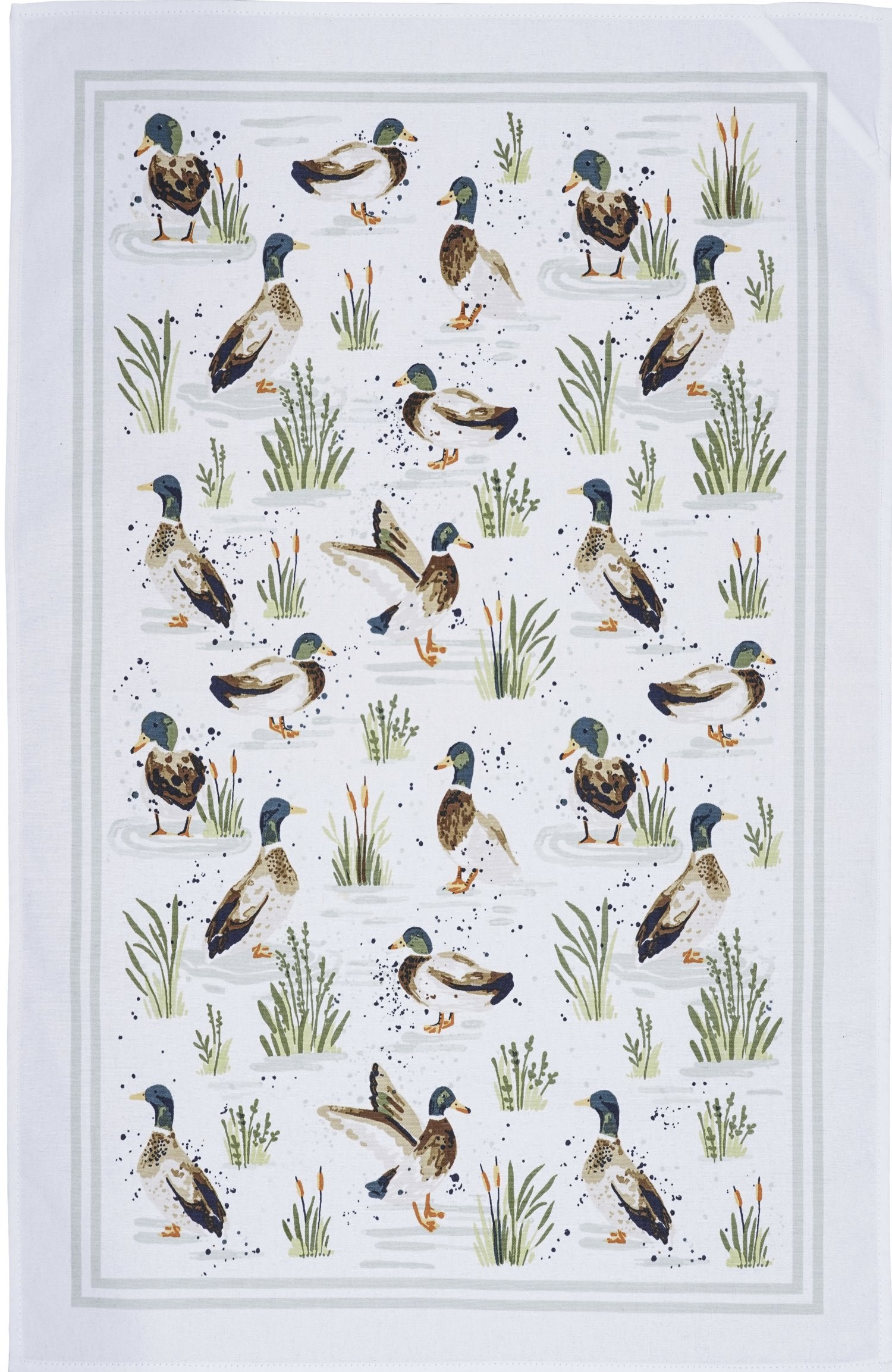 Ulster Weavers "Farmhouse Ducks", Printed recycled cotton tea towel.