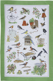 Ulster Weavers, "Garden Birds", Printed recycled cotton tea towel.