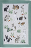Ulster Weavers, "Rabbit Patch", Printed recycled cotton tea towel.