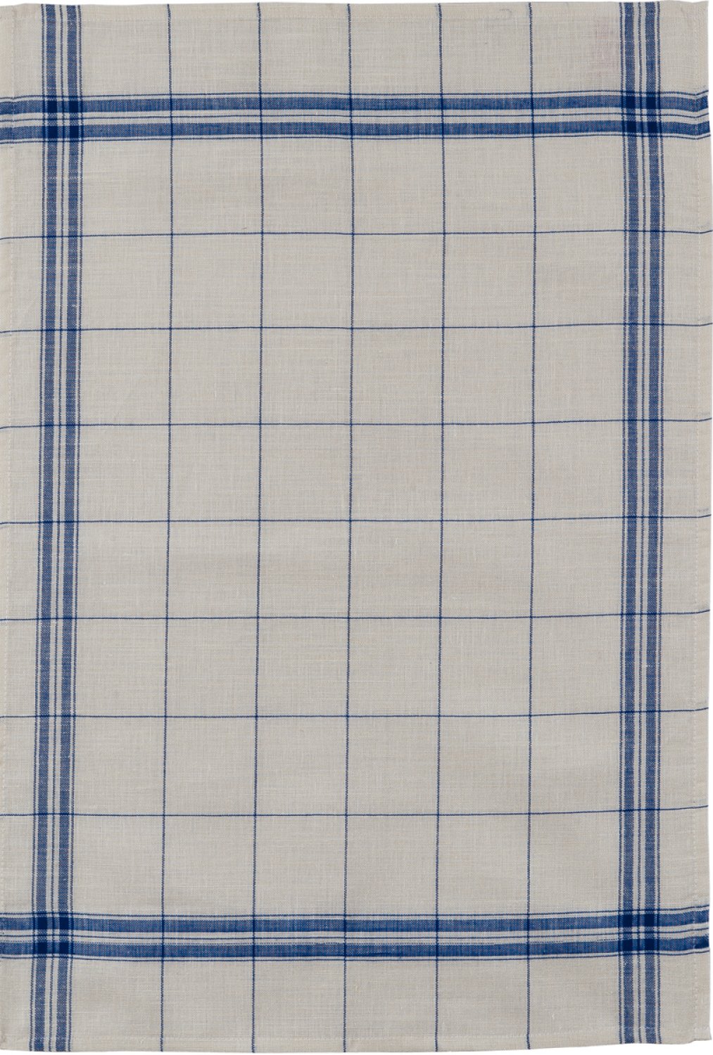 Coucke "Bistro Essential" (Blue), Woven linen tea towel. Made in France