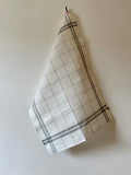 Coucke "Bistro Essential" (Anthracite), Woven linen tea towel. Made in France.