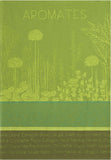 Coucke " Aromates du Jardin”, Woven cotton tea towel. Designed in France.