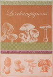 Coucke "Champignons", Woven cotton tea towel. Designed in France.