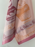 Coucke "Religieuse Rose", Woven cotton tea towel. Designed in France.