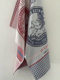 Coucke "Véritable Camembert”, Woven cotton tea towel. Designed in France.