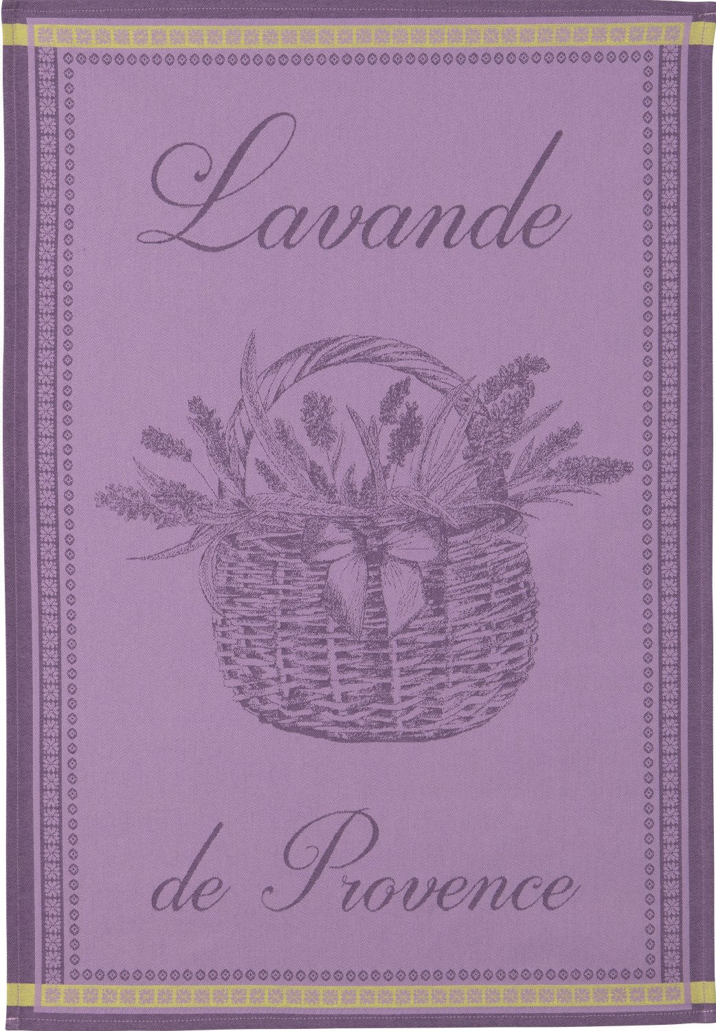 Coucke "Panier de Lavande", Woven cotton tea towel. Designed in France.
