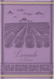 Coucke "Champs de Lavande", Woven cotton tea towel. Designed in France.