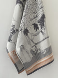 Coucke "Vaches Bovines", Woven cotton tea towel. Designed in France.
