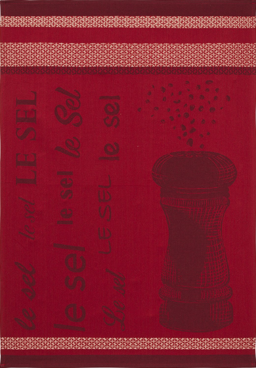 Coucke "Sel Rouge", Woven cotton tea towel. Designed in France.