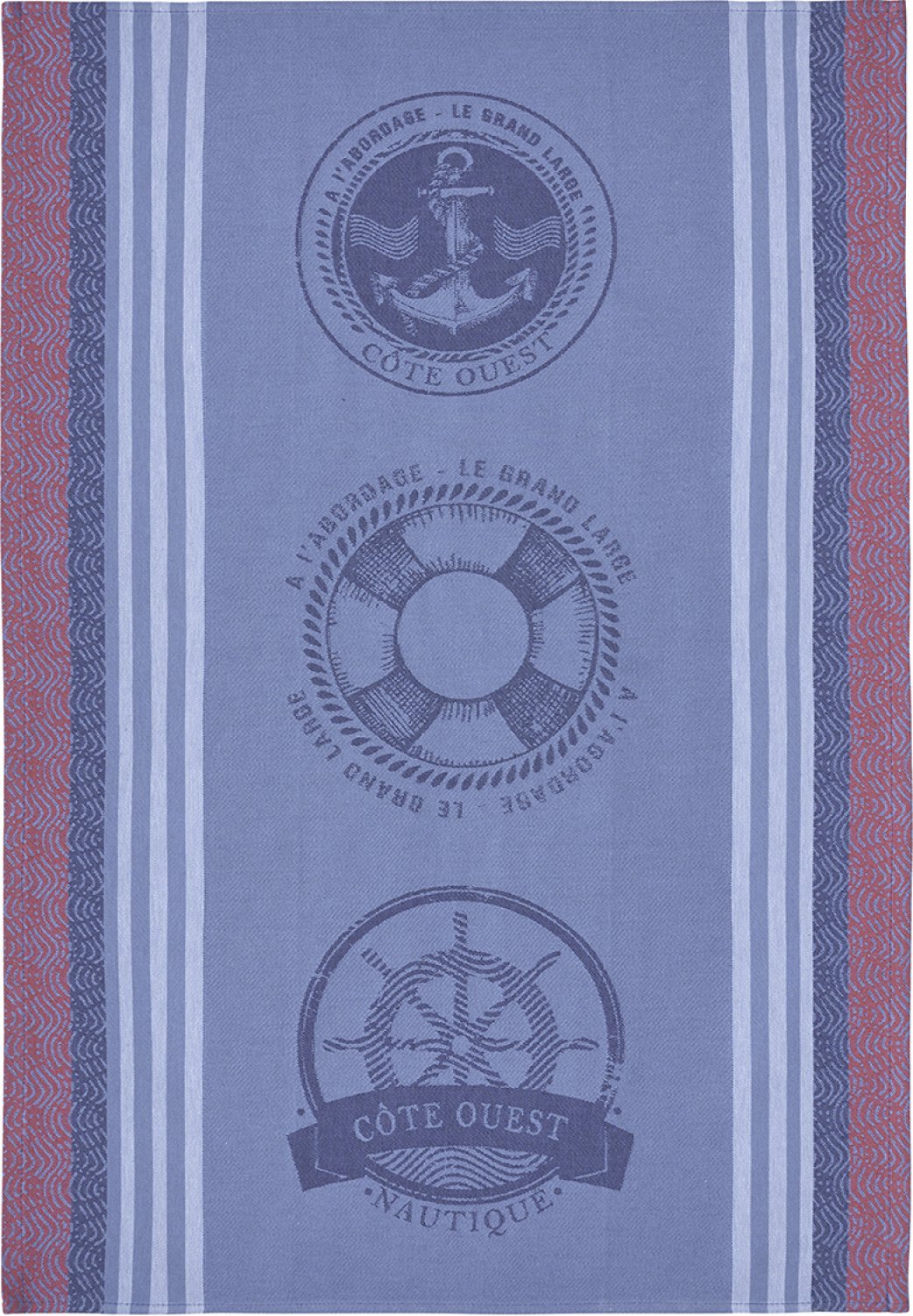 Coucke "Nautique", Woven cotton tea towel. Designed in France.