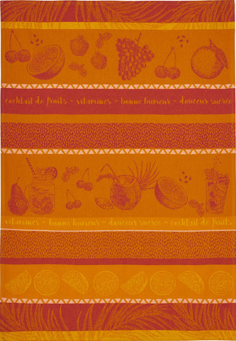 Coucke "Tutti Frutti", Woven cotton tea towel. Designed in France.