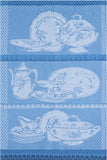 Coucke "Vaisselles Anciennes", Woven cotton tea towel. Designed in France.