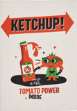 Coucke " Misteratomic-Tomato Power", Printed cotton tea towel. Designed in France.